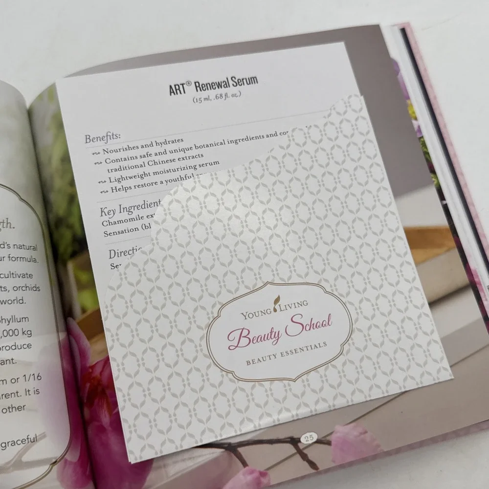 YOUNG LIVING ESSENTIAL OILS Beauty School BEAUTY ESSENTIALS 2018 Book w/ Sleeve